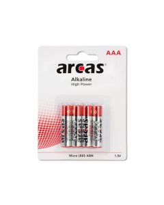 Arcas Pack de 4 piles Alcaline Micro AAA