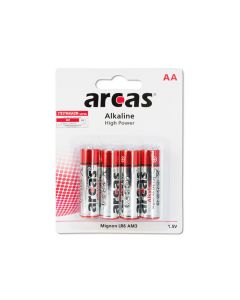 Alcaline Pack de 4 piles Mignon AA Arcas
