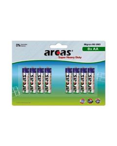 Arcas Pack de 8 piles R06 Mignon AA