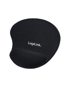 Tapis de souris noir LogiLink avec repose main en gel ID0027