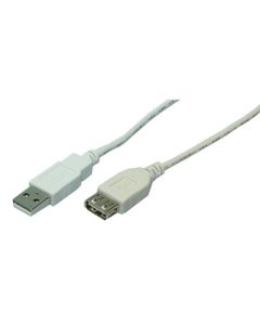 Rallonge USB 2.0 LogiLink prise mâle femelle Gris 2m (CU0010)
