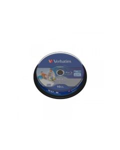 BD-R 25GB Verbatim 6x DATALIFE Inkjet white HTL 10er Cakebox 43804