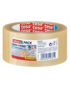 Tesa Klebeband Ultra Strong PVC 50mm/66 Meter (57176 Transparent)