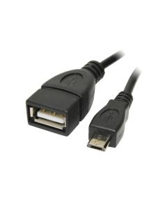 Reekin Adaptateur OTG - Câble Micro USB B/M vers USB A/F 0,20m