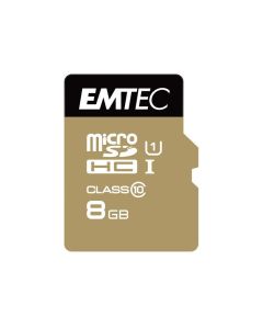 Emtec memory card microSDHC 8GB UHS-I Elite Gold+ + Adapter CL 10
