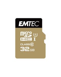 Emtec memory card microSDHC 32GB UHS1 U1 Gold+ + adapter CL 10