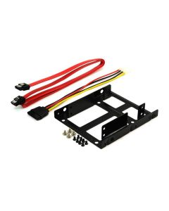 Cadre de montage en métal Double lecteur HDD/SSD 3,5 pour 2x2,5 av. câble