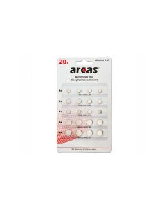 Pack de 20 piles bouton Arcas AG1-AG13 0% Mercury/Hg