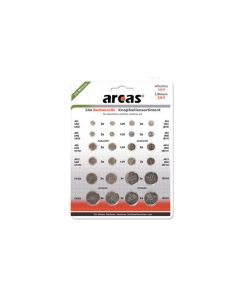 Pack de 24 piles bouton Arcas AG1 till CR2032 0% Mercury