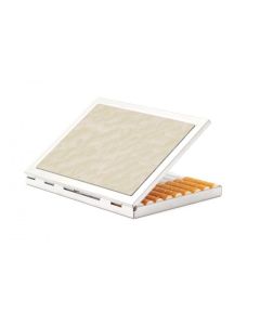 Etui pour 9 cigarettes - Métal (Blanc/Creme - Slim #9)