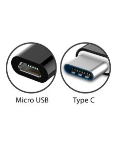 Adaptateur microUSB - USB Type-C  (Argenté)