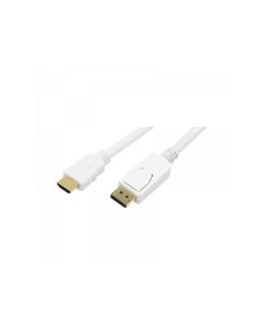 Câble DisplayPort vers HDMI Logilink 2m, Blanc (CV0055)