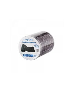 Logilink Clavier flexible QWERTZ Waterproof  USB + PS/2 noir (ID0019A)