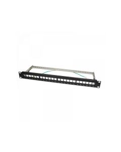 Panneau de brassage Logilink Keystone / 24 ports blindé NK4042 (Noir)