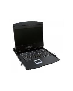 Console KVM LCD 19 Logilink avec écran et clavier QWERTZ TFT 19 LC902GE