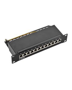 Panneau de brassage Logilink 10, Cat.6A STP 12 ports NP0052B (Noir