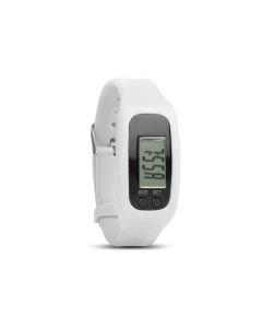 Bracelet/Montre Pédomètre KM - Compteur de calories -  Blanc