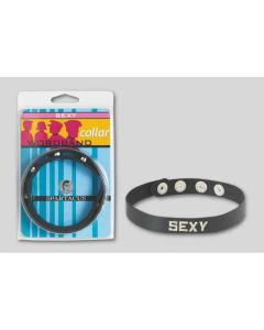 WORDBAND LEDER HALSBAND, ZOLLSEXYZOLL, VERSTELLBAR 32-40CM