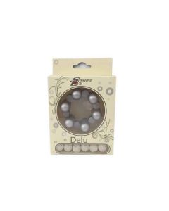 SUNSHINE D. 6SHOOTER COCK RING, 6VIBRO BULLETS, SILICONE, ARGENT