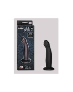 PACKER GEAR TICKLER DONG, MIT SAUGFUSS, SILIKON, SCHWARZ, 16CM