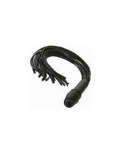 WHIP IT, VAC-U-LOCK, LEDER PEITSCHE MIT PLUG, SCHWARZ, 37, 5CM