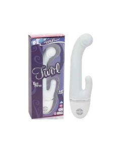 TWIRL TWIN BULLET VIBE, SILIKON, 10 FUNKTIONEN, HELLBLAU, 14CM