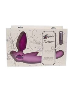 SUN. D. ELGRANDE STRAPLESS DBLE. DILDO, VIBRO, SILICONE, ROSE, 19CM