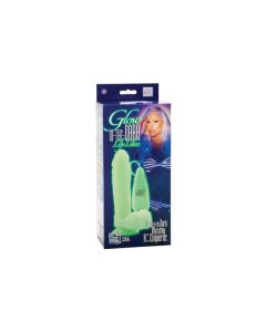 GLOW-IN-THE-DARK EMPEROR 8ZOLL COCK, VIBRO, MIT SAUGFUSS, 20CM