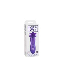 BODY & SOUL CAPTIVATION MASSAGER, ROTIEREND, SILIKON, LILA, 19CM