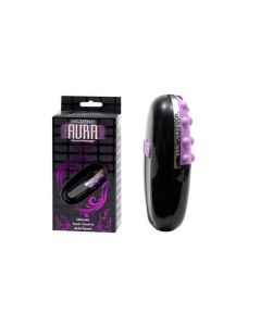 AURA MASSAGER, VIBRO, MIT BATTERIEN, SCHWARZ/LILA, 8, 5 X 4, 3CM