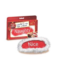 TEASE THE SEASON NAUGHTY OR NICE EYE MASK, MASQUE POUR LES YEUX, ROUGE/BLANC