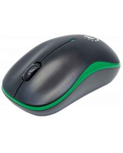 Manhattan 179393 souris RF sans fil Optique 1000 DPI Ambidextre Noir Vert