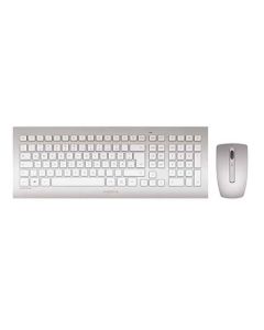 Cherry DW 8000 RF clavier sans fil QWERTZ Allemand Argent-Blanc JD-0310DE