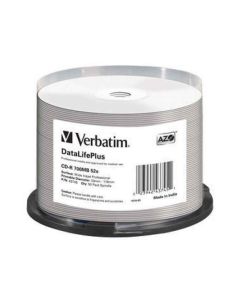 Verbatim CD-R 80min/700MB/52x Cakebox (50 Disc) InkJet Printable White