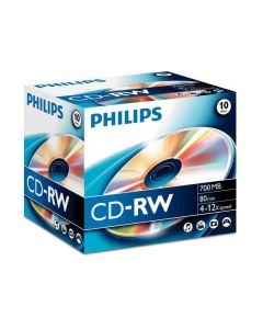 Philips CD-RW Pack de 10 disques CD-RW de 700 Mo  CW7D2NJ10/00