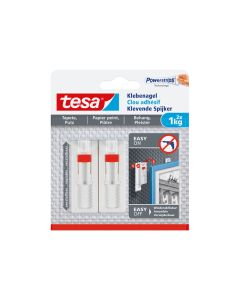 Tesa Clou adhésif ajustable pour papier peint & plâtre 2x 1,0kg (77774)