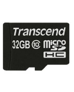 Transcend  MicroSD/SDHC Card 32GB Class10 w/adapter TS32GUSDHC10