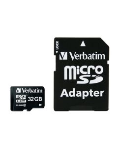 Verbatim MicroSD/SDHC Card 32GB Premium Cl.10 + Adap. Retail 44083