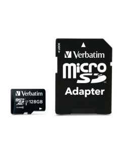 Verbatim MicroSD/SDXC Card 128GB Premium Class10 + Adap. Retail 44085