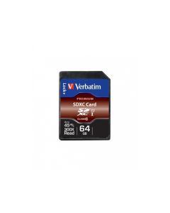 Verbatim SD Card 64GB SDXC Premium Class 10 retail 44024