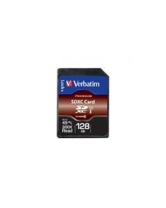 Verbatim SD Card 128GB SDXC Premium Class 10 Retail 44025