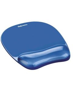 Mauspad Fellowes Crystal Gel Handgelenkauflage, blau 9114120