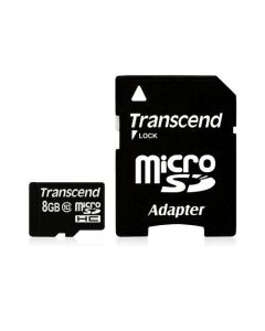 Transcend MicroSD/SDHC Card  8GB Cl.10 w/Adap. TS8GUSDHC10