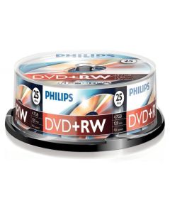 Philips DVD+RW 4,7GB Pack de 25 broches 4x DW4S4B25F/00