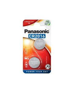 Panasonic Lithium CR2016 3V Blister - Pack de 2 piles- CR-2016EL/2B