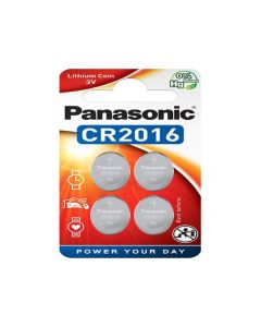 Panasonic Lithium CR2016 3V Blister - Pack de 4 piles bouton CR-2016EL/4B