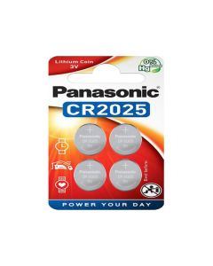 PanasonicLithium CR2025 3V Blister - Pack de 4 piles bouton - CR-2025EL/4B