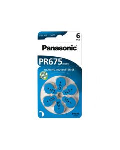 Panasonic Zinc Air 675 1.4V (pack de 6 piles) appareil auditif  PR-675/6LB