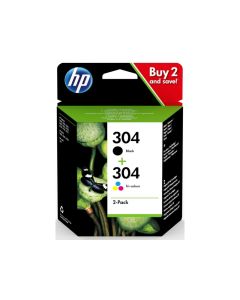 HP 304 2-Pack Black/Tri-color Ink Cartridges 3JB05AE
