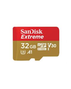 SANDISK Carte MicroSDHC Extreme 32Go incl. Adaptateur SD SDSQXAF-032G-GN6MA